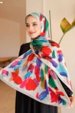 Nayf İpek Şal-Pastel Desen - Görsel 7