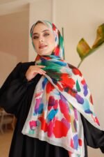 Nayf İpek Şal-Pastel Desen - Görsel 3