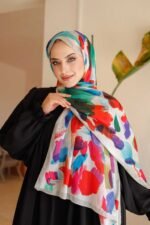 Nayf İpek Şal-Pastel Desen