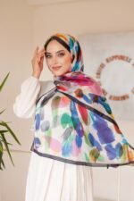 Nayf İpek Şal-Pastel Desen - Görsel 7
