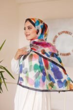 Nayf İpek Şal-Pastel Desen - Görsel 6