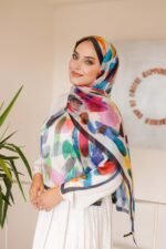 Nayf İpek Şal-Pastel Desen - Görsel 5