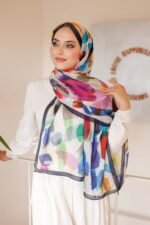 Nayf İpek Şal-Pastel Desen - Görsel 4