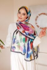 Nayf İpek Şal-Pastel Desen - Görsel 3