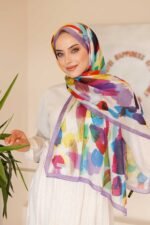 Nayf İpek Şal-Pastel Desen - Görsel 6