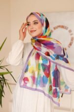 Nayf İpek Şal-Pastel Desen - Görsel 5