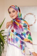 Nayf İpek Şal-Pastel Desen - Görsel 4