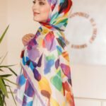 Nayf İpek Şal-Pastel Desen