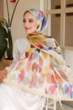 Nayf İpek Şal-Pastel Desen - Görsel 6