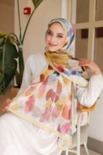 Nayf İpek Şal-Pastel Desen - Görsel 5
