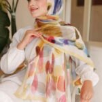 Nayf İpek Şal-Pastel Desen