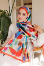 Nayf İpek Şal-Pastel Desen - Görsel 7