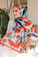 Nayf İpek Şal-Pastel Desen - Görsel 6
