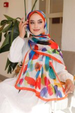 Nayf İpek Şal-Pastel Desen - Görsel 5