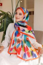 Nayf İpek Şal-Pastel Desen - Görsel 4