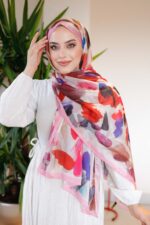 Nayf İpek Şal-Pastel Desen - Görsel 5
