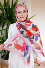Nayf İpek Şal-Pastel Desen - Görsel 4