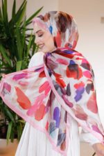 Nayf İpek Şal-Pastel Desen - Görsel 2
