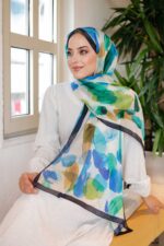 Nayf İpek Şal-Pastel Desen - Görsel 6