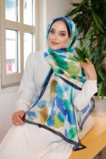 Nayf İpek Şal-Pastel Desen - Görsel 5