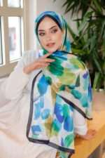 Nayf İpek Şal-Pastel Desen - Görsel 2