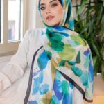 Nayf İpek Şal-Pastel Desen