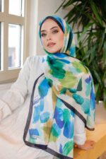 Nayf İpek Şal-Pastel Desen