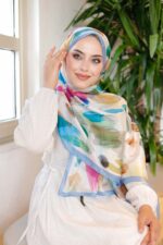 Nayf İpek Şal-Pastel Desen - Görsel 6