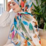 Nayf İpek Şal-Pastel Desen