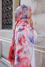 Pamila Viskon Şal Serisi-Lalezar Desen - Görsel 2