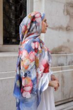 Pamila Viskon Şal Serisi-Lalezar Desen - Görsel 2