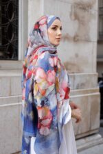 Pamila Viskon Şal Serisi-Lalezar Desen - Görsel 5