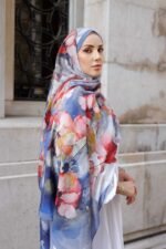 Pamila Viskon Şal Serisi-Lalezar Desen - Görsel 6