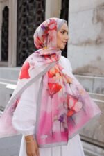 Pamila Viskon Şal Serisi-Lalezar Desen - Görsel 2