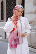 Pamila Viskon Şal Serisi-Lalezar Desen - Görsel 4