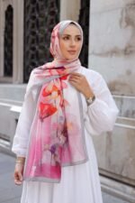 Pamila Viskon Şal Serisi-Lalezar Desen - Görsel 6