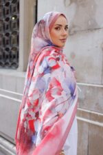 Pamila Viskon Şal Serisi-Lalezar Desen - Görsel 5