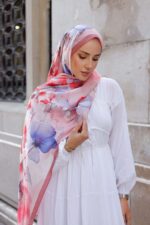 Pamila Viskon Şal Serisi-Lalezar Desen - Görsel 8