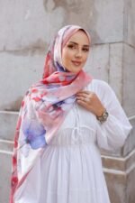 Pamila Viskon Şal Serisi-Lalezar Desen - Görsel 3