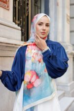 Pamila Viskon Şal Serisi-Lalezar Desen - Görsel 3