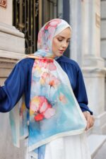 Pamila Viskon Şal Serisi-Lalezar Desen - Görsel 5