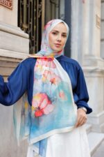 Pamila Viskon Şal Serisi-Lalezar Desen - Görsel 7