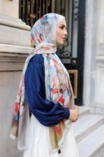 Pamila Viskon Şal Serisi-Lalezar Desen - Görsel 6