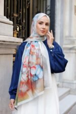 Pamila Viskon Şal Serisi-Lalezar Desen - Görsel 4