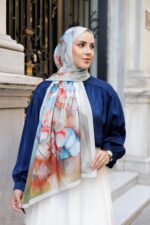 Pamila Viskon Şal Serisi-Lalezar Desen - Görsel 2