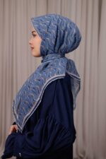 D’S Model Soft Eşarp - Lacivert - Görsel 4