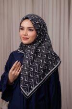 D’S Model Soft Eşarp - Siyah Gri - Görsel 4