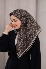 D’S Model Soft Eşarp - Siyah Bej - Görsel 5