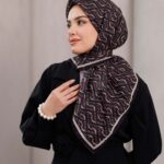 D’S Model Soft Eşarp - Siyah Mürdüm