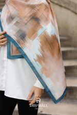 Firgun Desen Soft Şal - Kahve Yeşil - Görsel 6